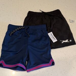 Old Navy Kids Black & Navy Shorts Duo 18-24 months toddler active drawstring